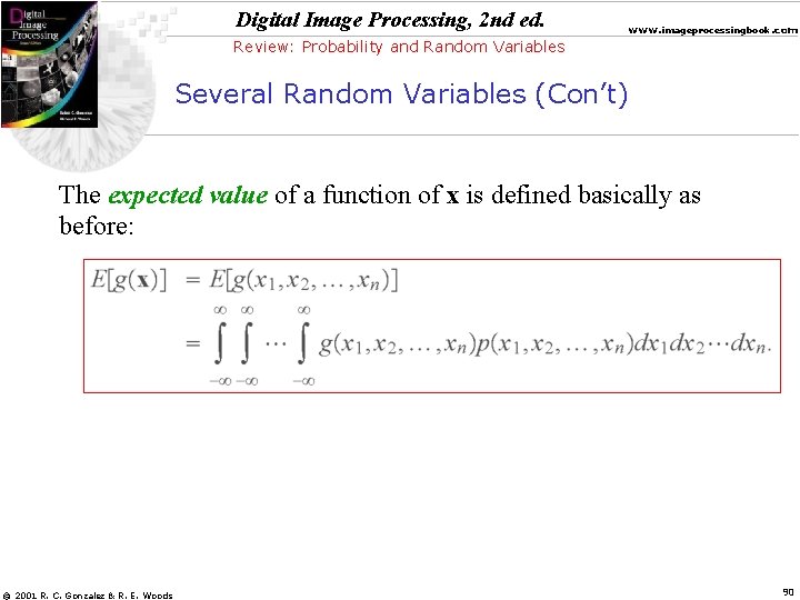 Digital Image Processing, 2 nd ed. www. imageprocessingbook. com Review: Probability and Random Variables