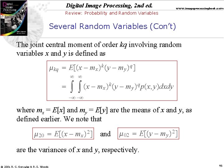 Digital Image Processing, 2 nd ed. www. imageprocessingbook. com Review: Probability and Random Variables