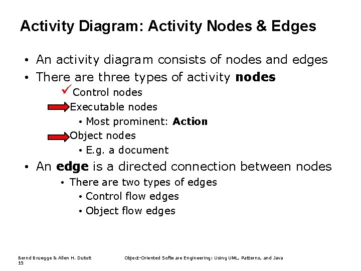 Activity Diagram: Activity Nodes & Edges • An activity diagram consists of nodes and Activity Diagram: Activity Nodes & Edges • An activity diagram consists of nodes and