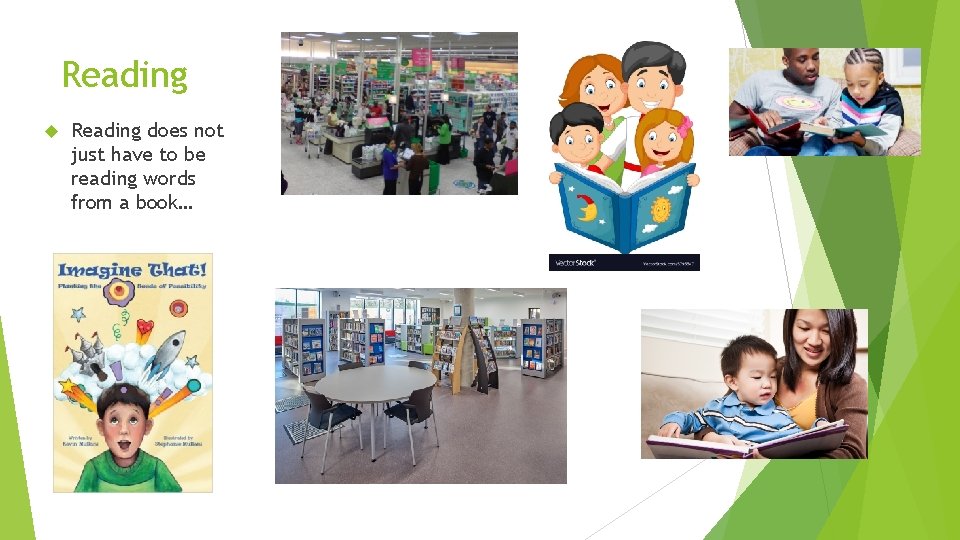 Reading does not just have to be reading words from a book… 