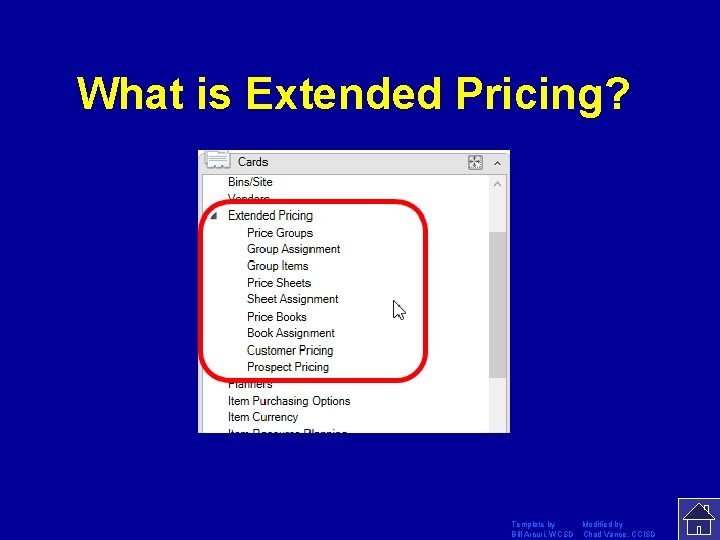 What is Extended Pricing? Template by Modified by Bill Arcuri, WCSD Chad Vance, CCISD