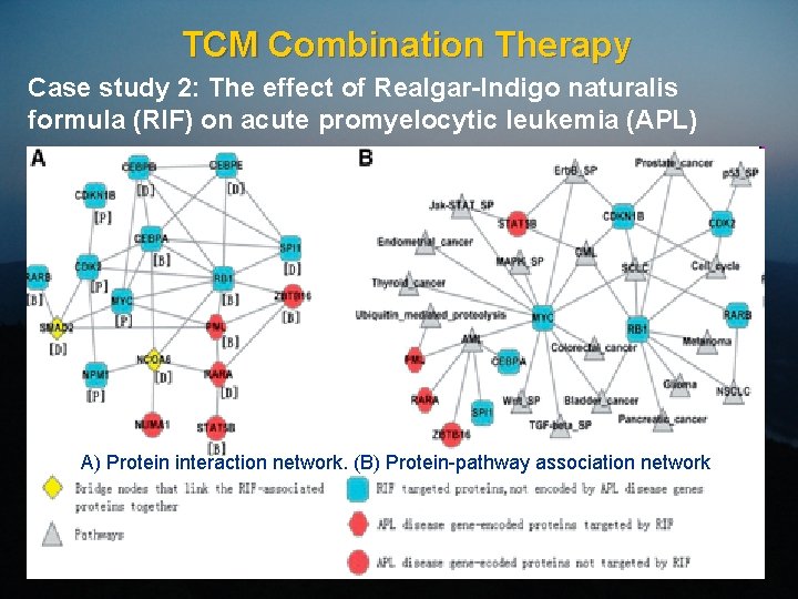 TCM Combination Therapy Case study 2: The effect of Realgar-Indigo naturalis formula (RIF) on