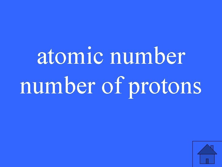 atomic number of protons 