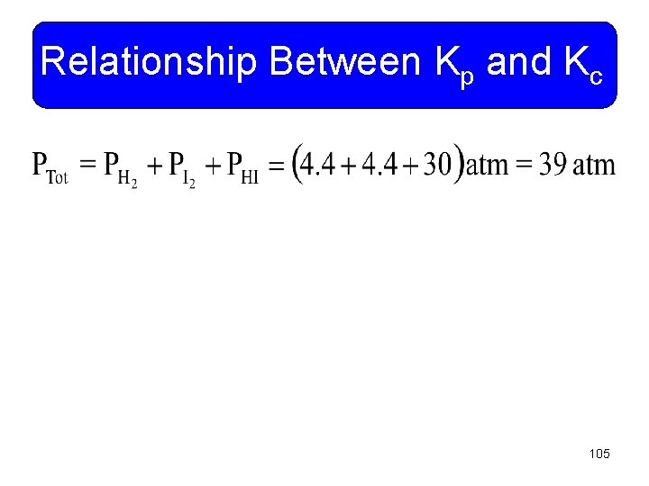 Relationship Between Kp and Kc 105 