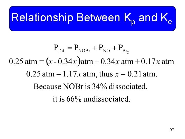 Relationship Between Kp and Kc 97 