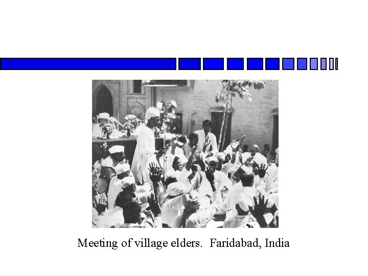 Meeting of village elders. Faridabad, India 