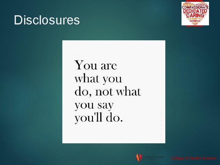 Disclosures 
