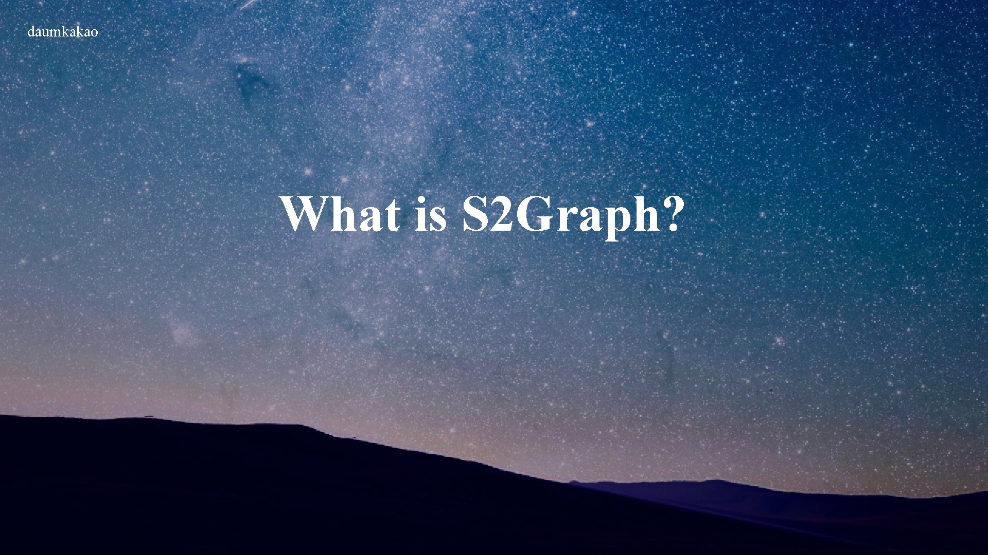 daumkakao What is S 2 Graph? 