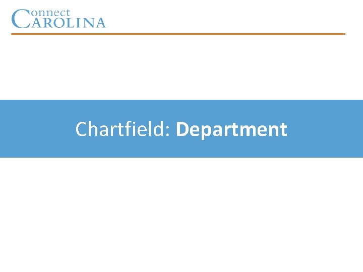 Chartfield: Department 
