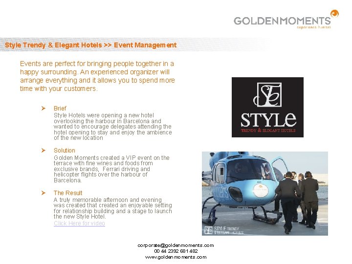 Style Trendy & Elegant Hotels >> Event Management Events are perfect for bringing people