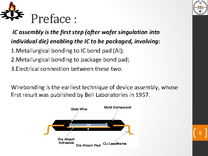 Preface : IC assembly is the first step (after wafer singulation into individual die)