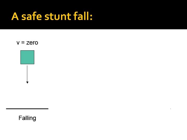 A safe stunt fall: 