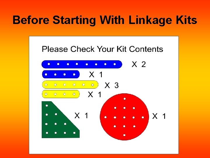 Before Starting With Linkage Kits Before Starting With Linkage Kits