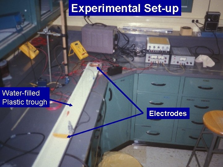 Experimental Set-up Water-filled Plastic trough Electrodes 