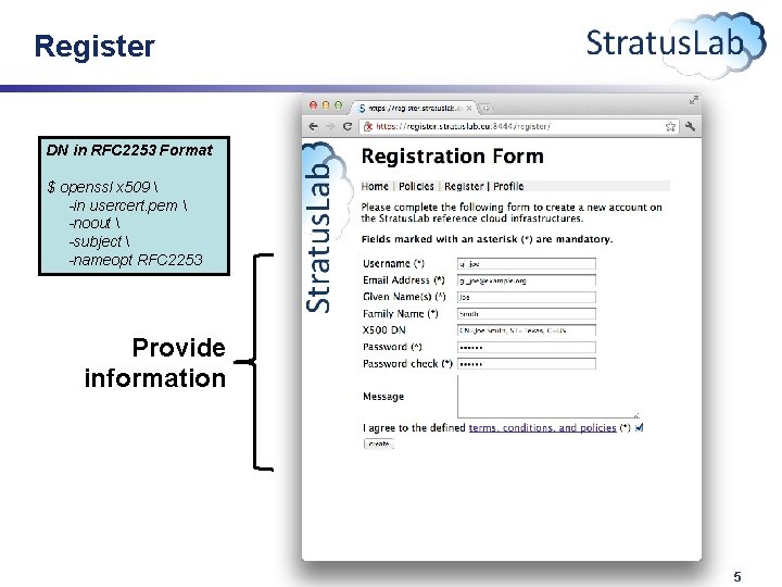 Register DN in RFC 2253 Format $ openssl x 509  -in usercert. pem