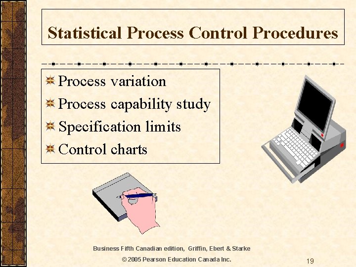 Statistical Process Control Procedures Process variation Process capability study Specification limits Control charts Business