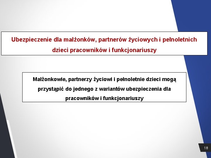 Ubezpieczenie dla małżonków, partnerów życiowych i pełnoletnich dzieci pracowników i funkcjonariuszy Małżonkowie, partnerzy życiowi