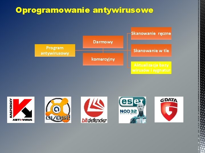 Oprogramowanie antywirusowe Skanowanie ręczne Darmowy Program antywirusowy Skanowanie w tle komercyjny Aktualizacja bazy wirusów