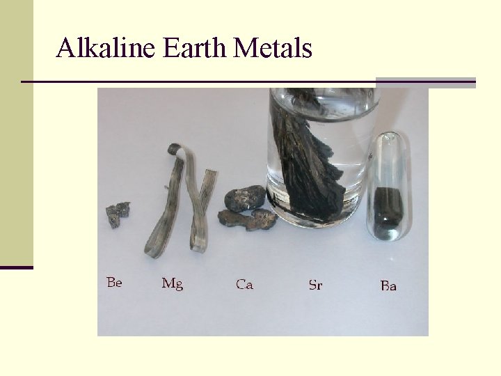 Alkaline Earth Metals 