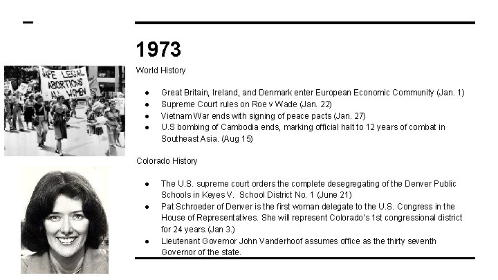 1973 World History ● ● Great Britain, Ireland, and Denmark enter European Economic Community