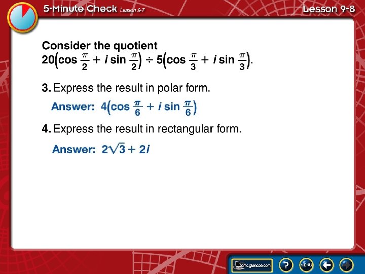 5 -Minute Check Lesson 9 -8 B 