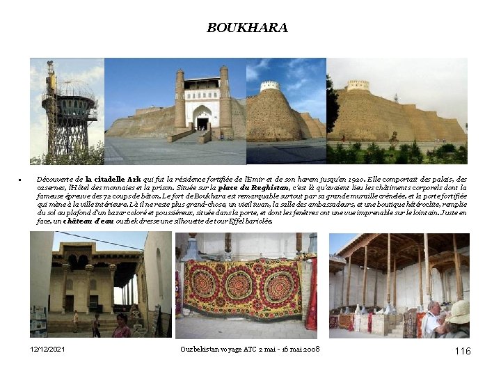 BOUKHARA • Découverte de la citadelle Ark qui fut la résidence fortifiée de l’Emir