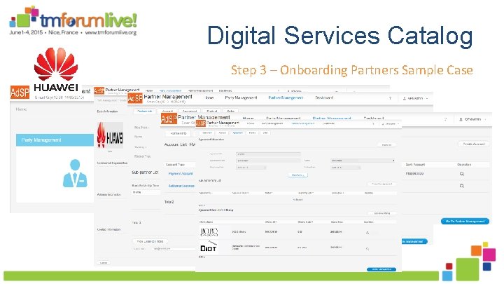 Digital Services Catalog Step 3 – Onboarding Partners Sample Case 