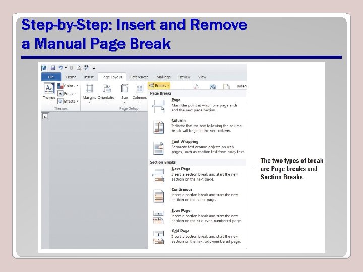Step-by-Step: Insert and Remove a Manual Page Break 