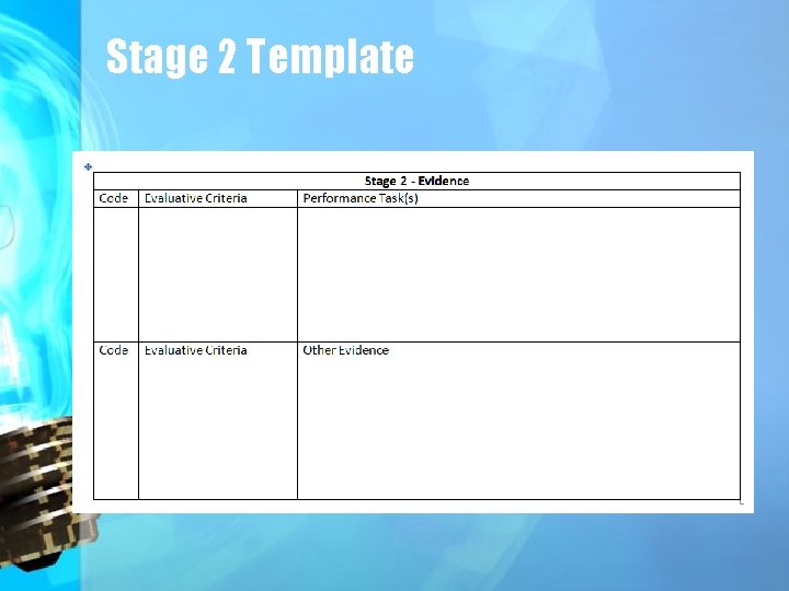 Stage 2 Template 