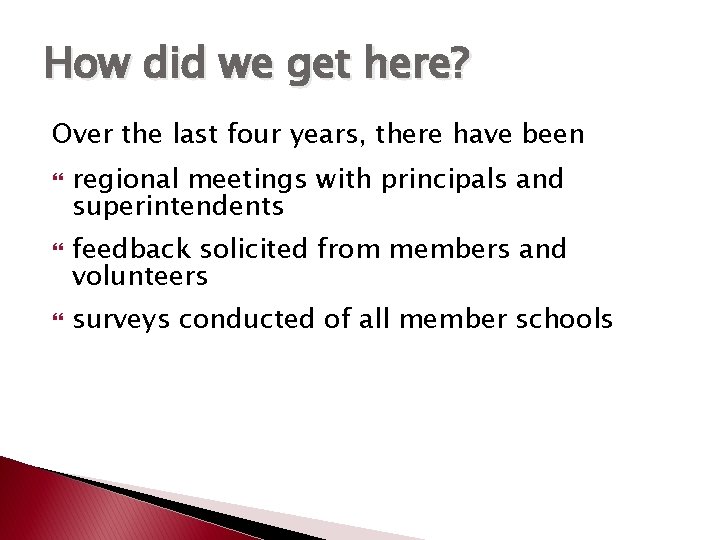 How did we get here? Over the last four years, there have been regional