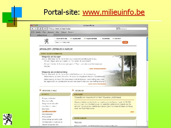 Portal-site: www. milieuinfo. be 