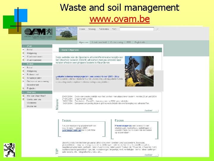 Waste and soil management www. ovam. be 