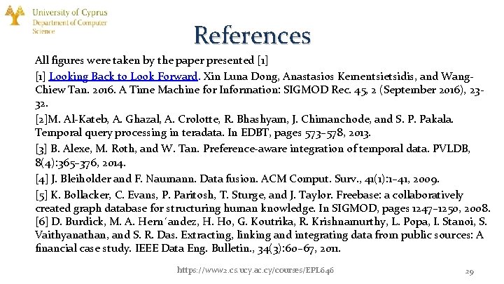 References All figures were taken by the paper presented [1] Looking Back to Look