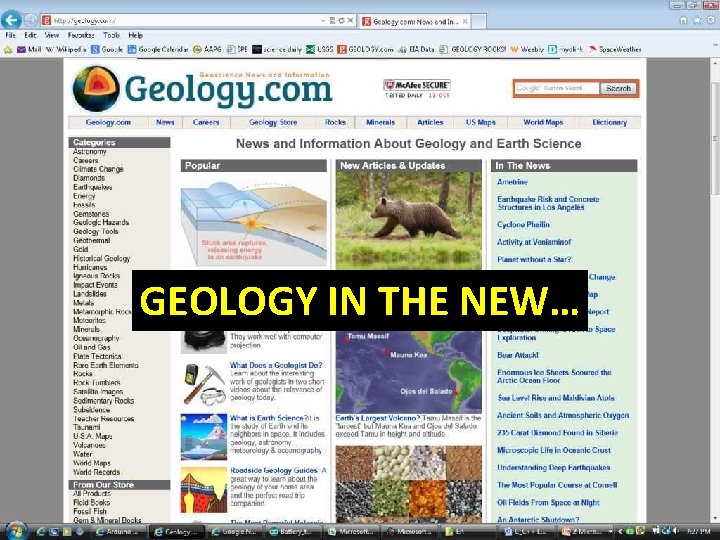 GEOLOGY IN THE NEW… 2 