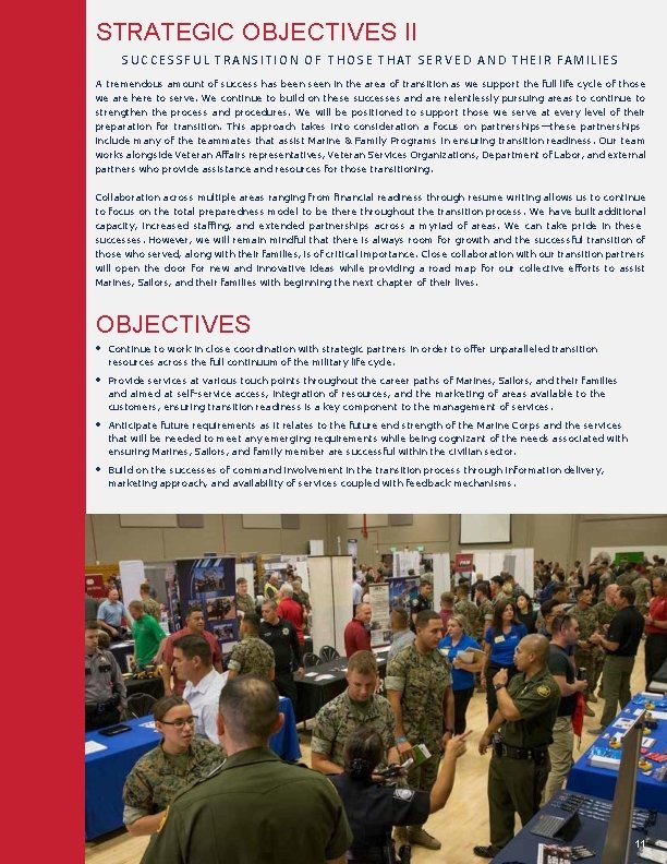 STRATEGIC OBJECTIVES II S U C C E S S F U L TRANSITION