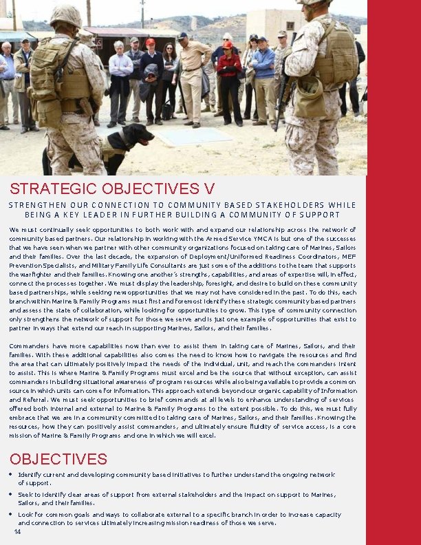 STRATEGIC OBJECTIVES V S T R E N G T H E N O