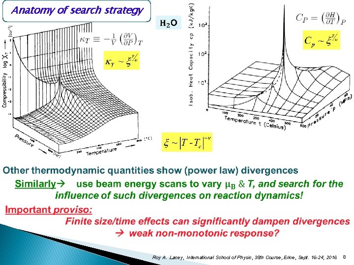 Anatomy of search strategy Roy A. Lacey, International School of Physic, 38 th Course,