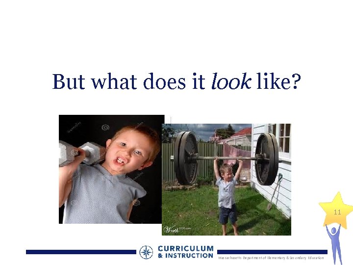 But what does it look like? 11 Massachusetts Department of Elementary & Secondary Education