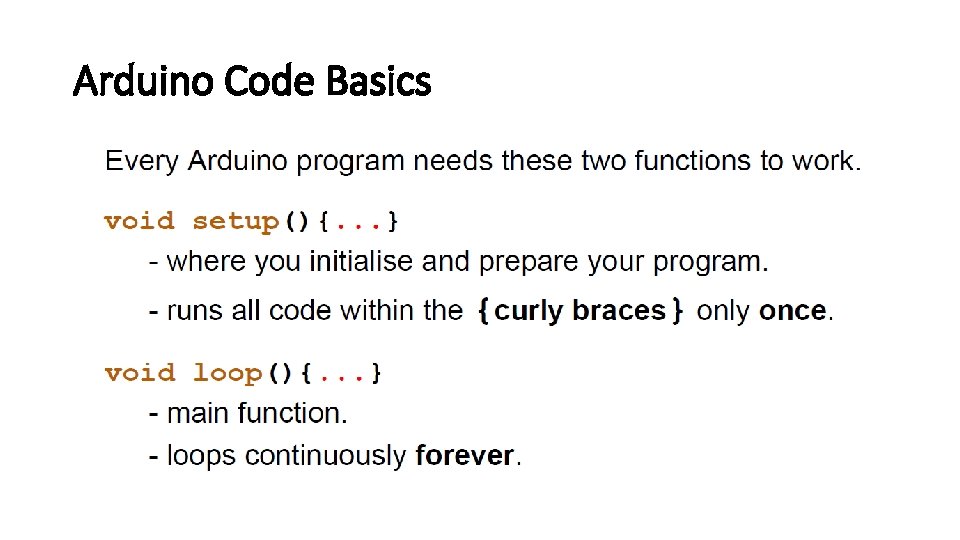 Arduino Code Basics 