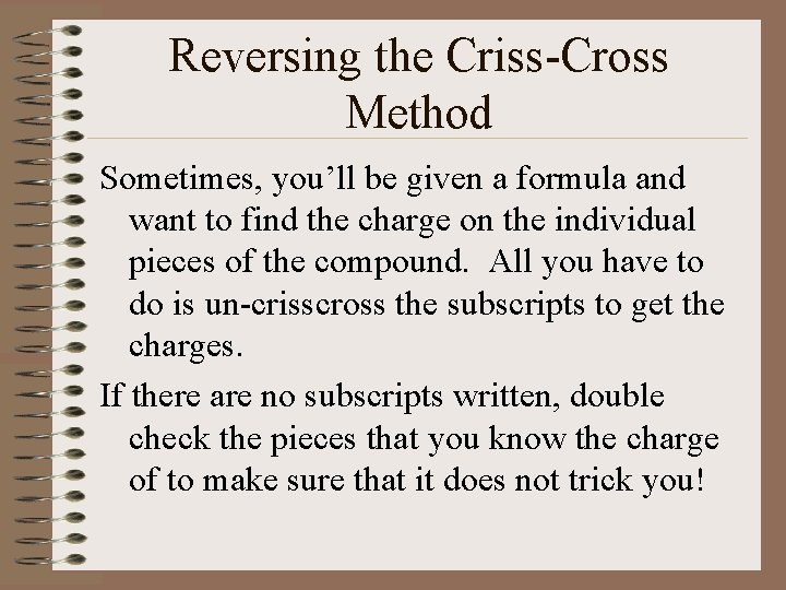 Creating Formulas for Compounds A Crash Course by