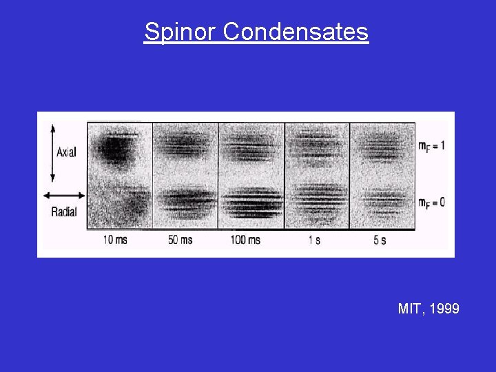 Spinor Condensates MIT, 1999 