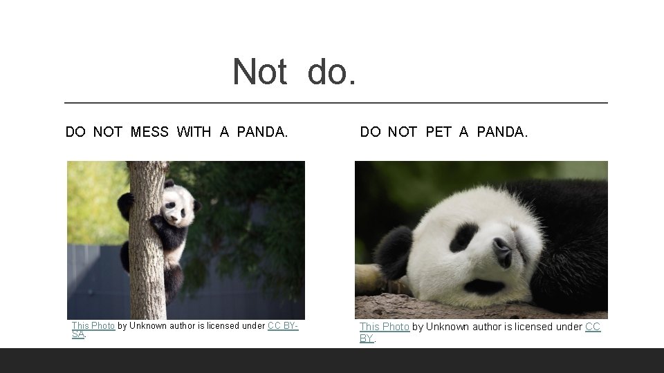 Not do. DO NOT MESS WITH A PANDA. This Photo by Unknown author is