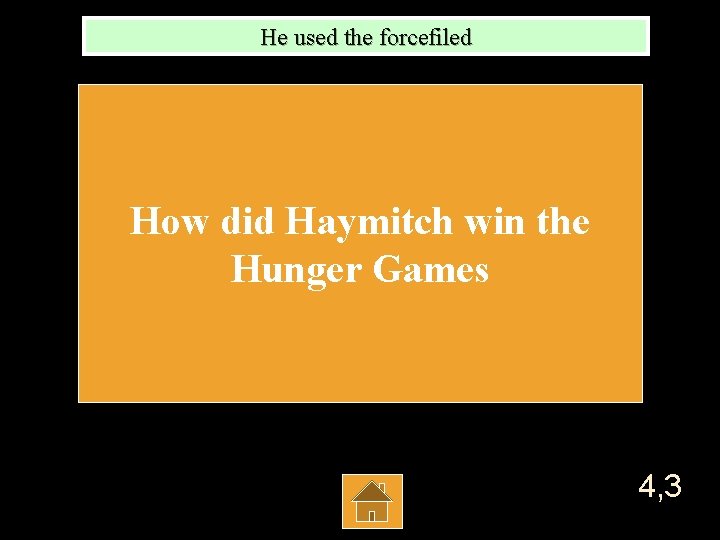 He used the forcefiled How did Haymitch win the Hunger Games 4, 3 