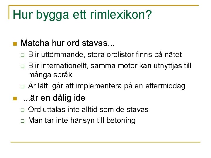 Ett Rimlexikon Ver Det Svenska Sprket Rasmus Bth Ett Rimlexikon Ver Det Svenska Sprket Rasmus Bth