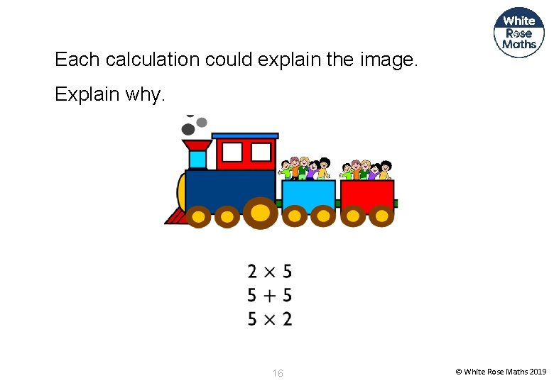 Each calculation could explain the image. Explain why. 16 © White Rose Maths 2019
