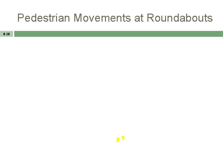 Pedestrian Movements at Roundabouts 8 -18 
