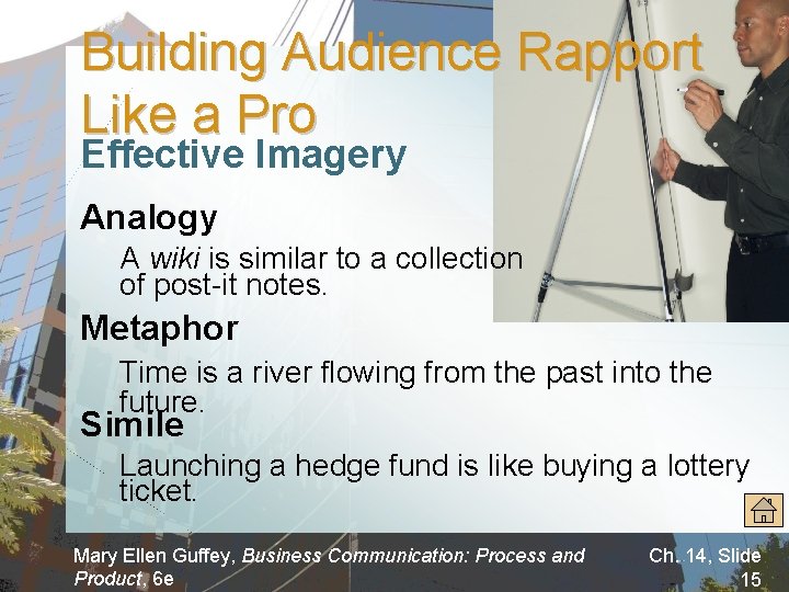 Building Audience Rapport Like a Pro Effective Imagery Analogy A wiki is similar to