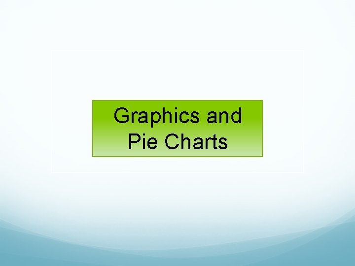 Graphics and Pie Charts 