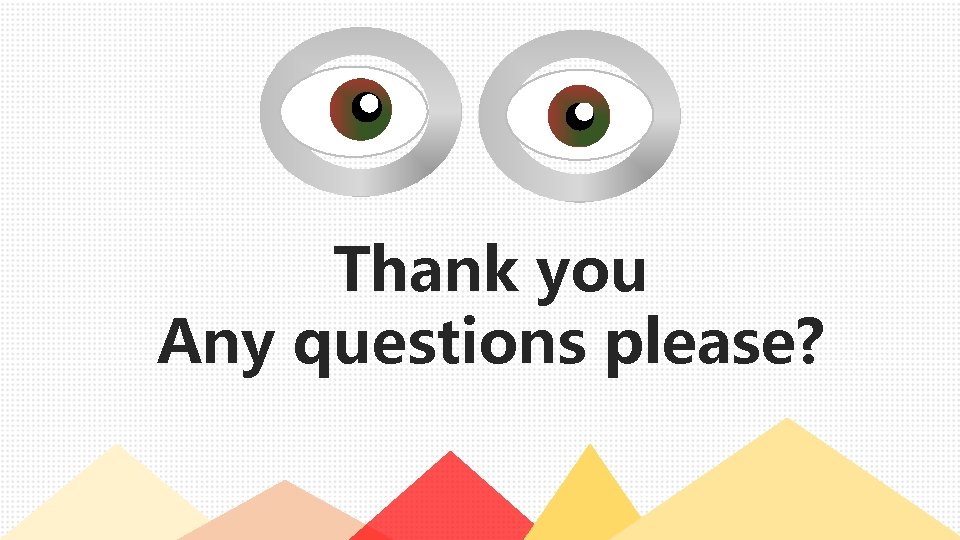 Thank you Any questions please? 