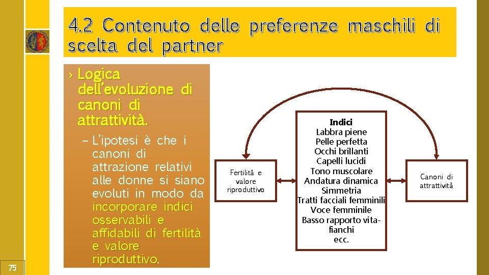 4. 2 Contenuto delle preferenze maschili di scelta del partner › Logica dell’evoluzione di